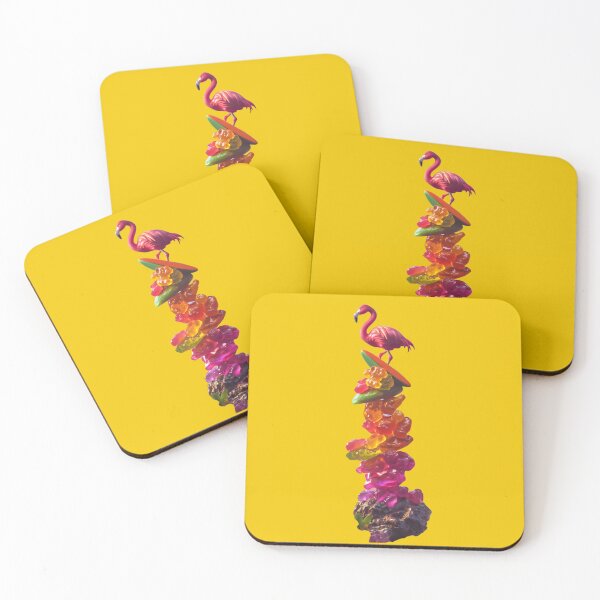 Item preview, Gummy Glide: Flamingo's Sweet Surf Safari designed and sold by AI-Only Creations.