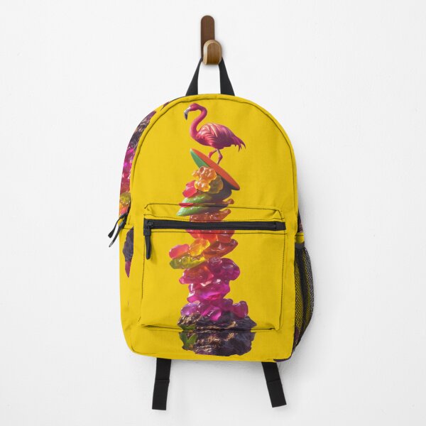 Item preview, Gummy Glide: Flamingo's Sweet Surf Safari designed and sold by AI-Only Creations.