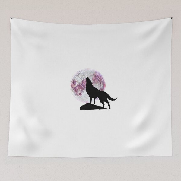 Item preview, Howling wolf at the pink moon designed and sold by Victoriella-v.