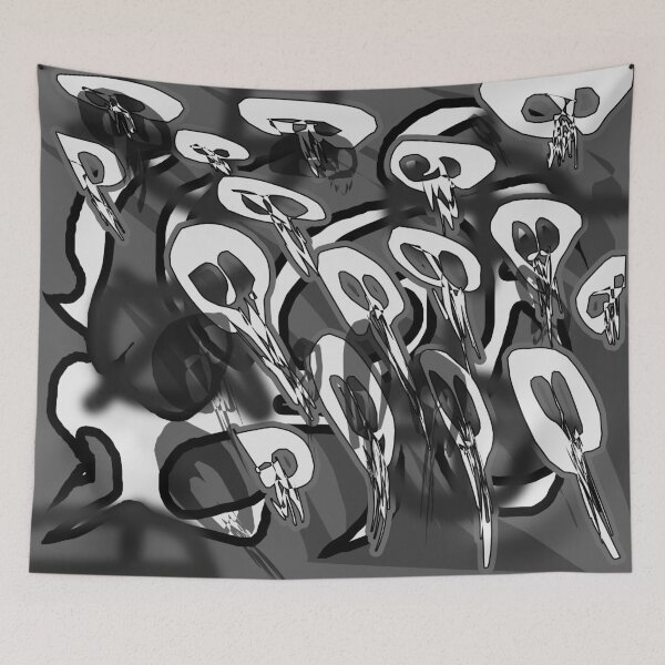 Item preview, Flying Skulls (Gray) designed and sold by skullbal.