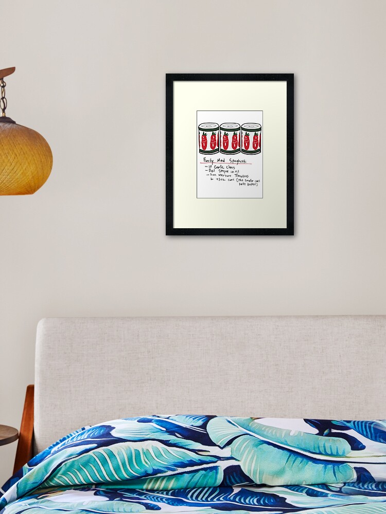 The Bear TV Show Family Meal Spaghetti Framed Art Print