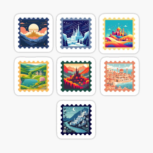 Item preview, 7 Courts Stamp Pack designed and sold by GrrTigerDesigns.