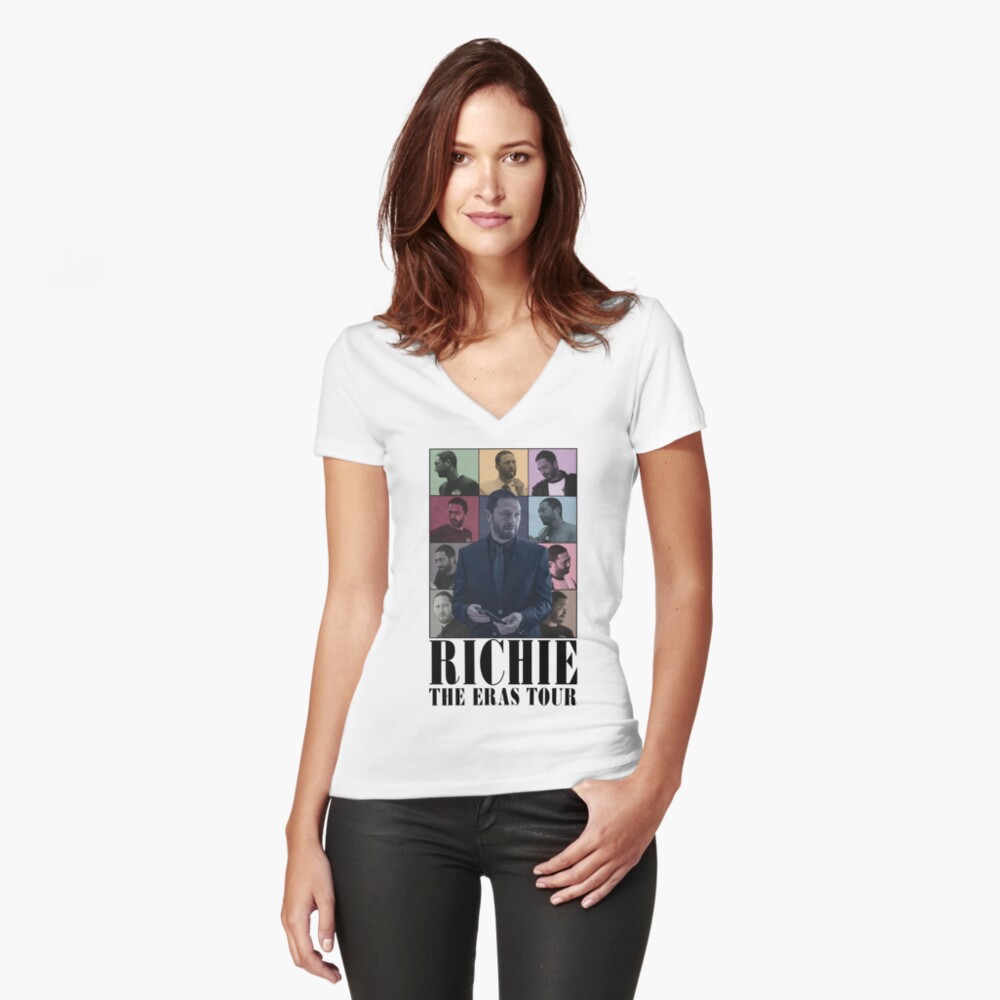 Item preview, Fitted V-Neck T-Shirt designed and sold by wunreita.