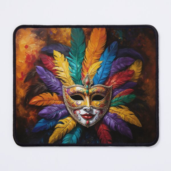 Item preview, Carnival Mardi Gras mask full of feathers designed and sold by twisted-dot.
