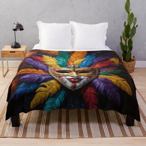Item preview, Carnival Mardi Gras mask full of feathers designed and sold by twisted-dot.