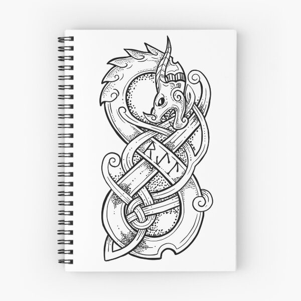 Item preview, Norse style dragon celtic knots designed and sold by BlackForge.