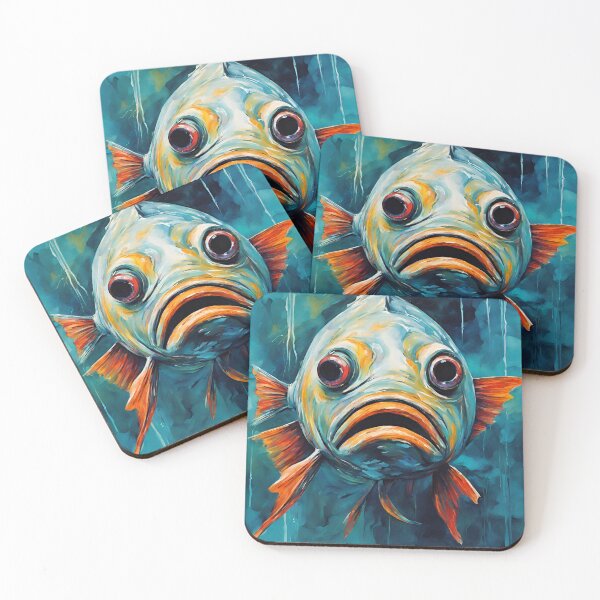 Item preview, Funny Abstract Colorful Fish Art designed and sold by Cuteanimalgifts.