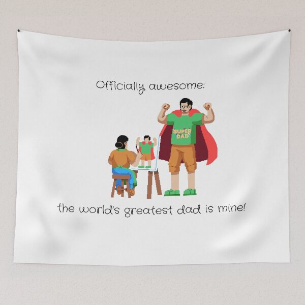 Item preview, Officially awesome: the world's greatest dad is mine! designed and sold by AnyInk.