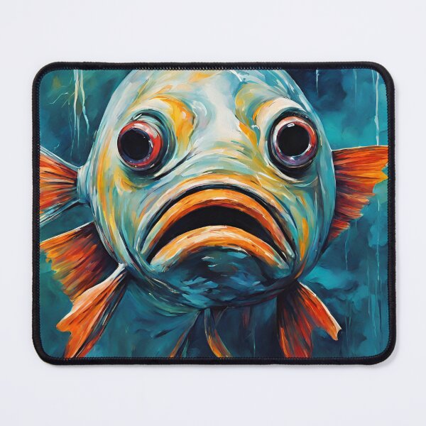 Item preview, Funny Abstract Colorful Fish Art designed and sold by Cuteanimalgifts.