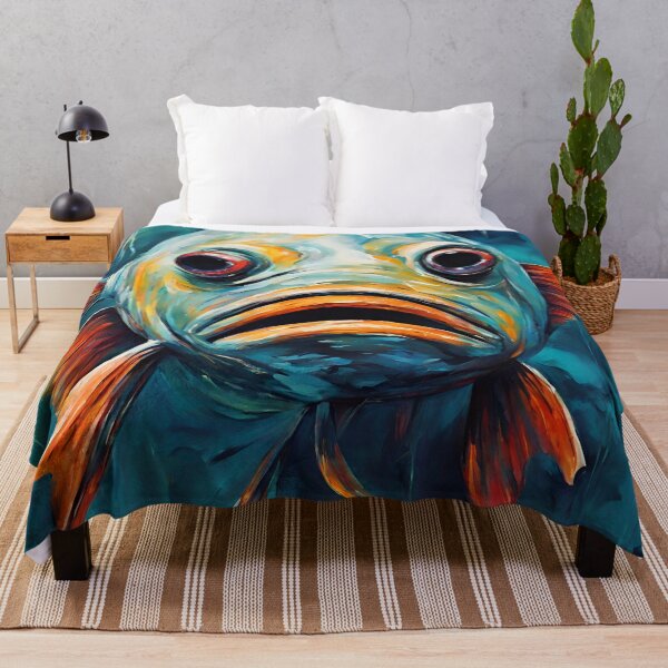 Item preview, Funny Abstract Colorful Fish Art designed and sold by Cuteanimalgifts.