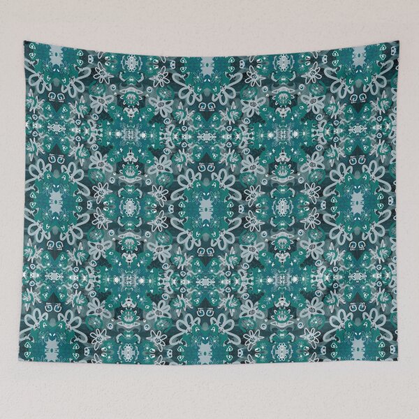 Item preview, Green floral pattern designed and sold by Flowersonstuff.