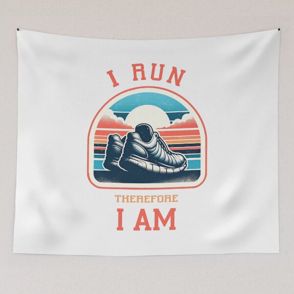 Item preview, I Run, Therefore, I Am - A Runners Design designed and sold by Mindful-Designs.