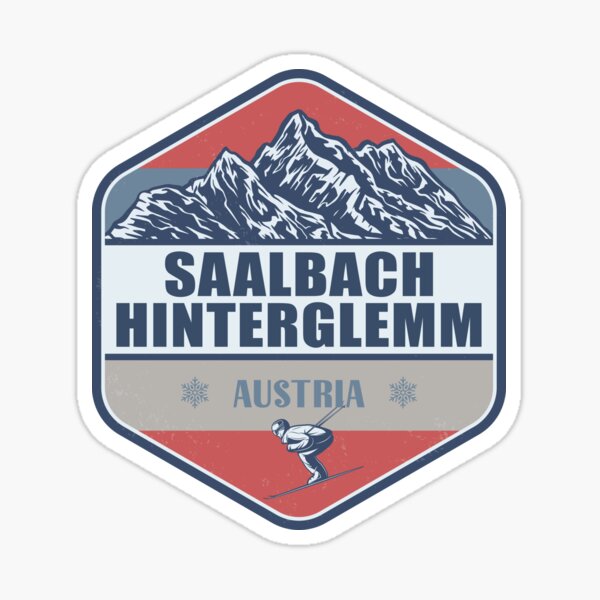 Item preview, Saalbach Hinterglemm Austria Vintage Winter Skiing Design designed and sold by CynthiaGraphics.