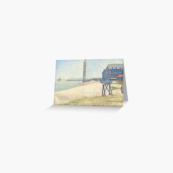 Vintage Lighthouse Impressionist Oil Painting | P6 Greeting Card