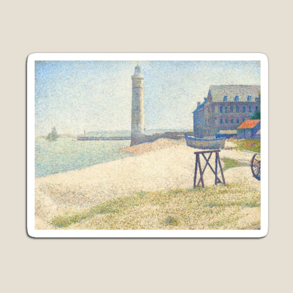 Vintage Lighthouse Impressionist Oil Painting | P6 Magnet