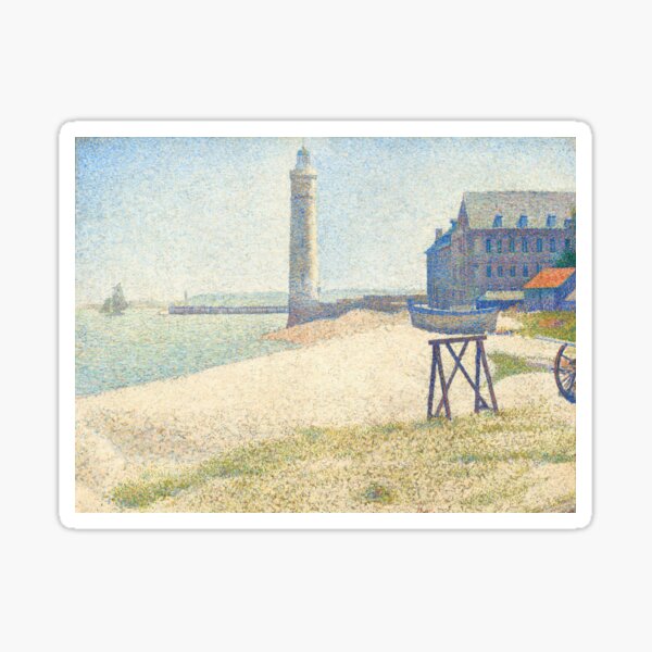 Vintage Lighthouse Impressionist Oil Painting | P6 Sticker