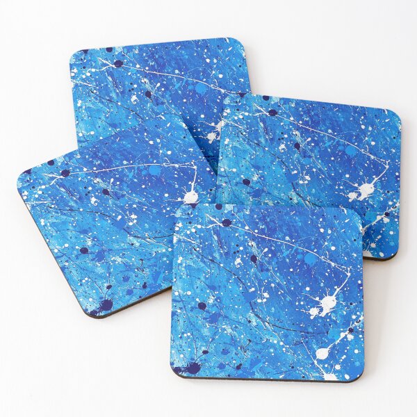 Item preview, Tiled Blue Paint Splatter Pattern designed and sold by dcrc.