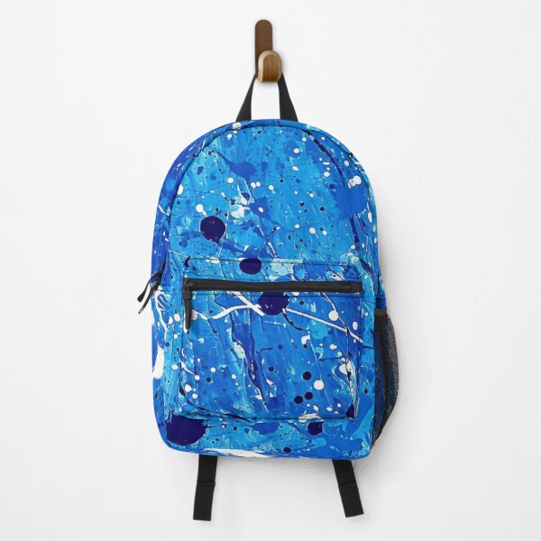 Item preview, Tiled Blue Paint Splatter Pattern designed and sold by dcrc.