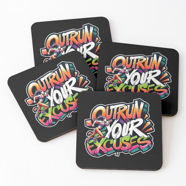 Item preview, Outrun Your Excuses - A Runners Design designed and sold by Mindful-Designs.