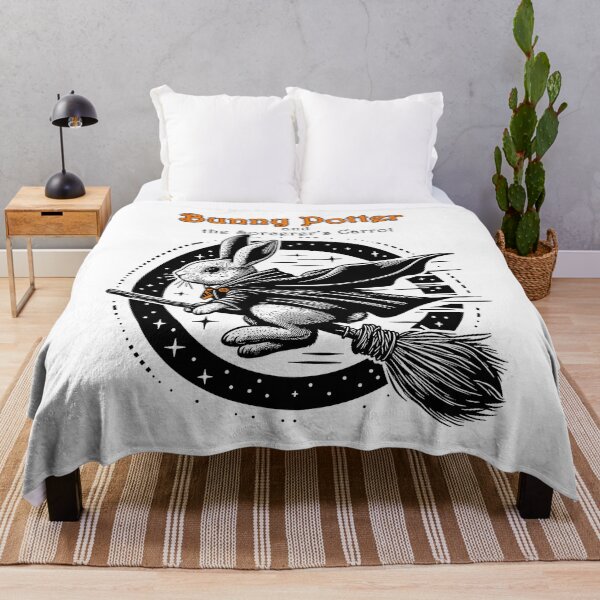 Item preview, Graphics with a wizard rabbit flying on a broom designed and sold by PsychoBunnyShop.