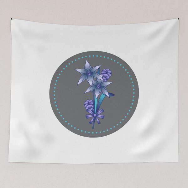 Item preview, Cute blue flower  designed and sold by cosy-style.