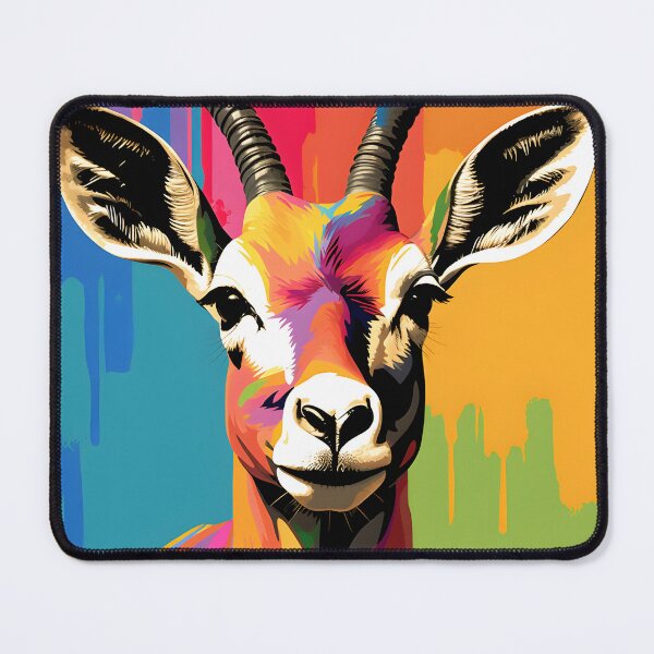 Item preview, Gazelle portraits art. animal colorful. Animal throw pillow. designed and sold by formform.