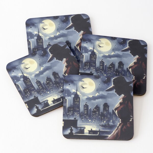 Item preview, 50s Noir poster Femme Fatale Rooftop Chase [Watercolor] designed and sold by RESToRAPTOR.