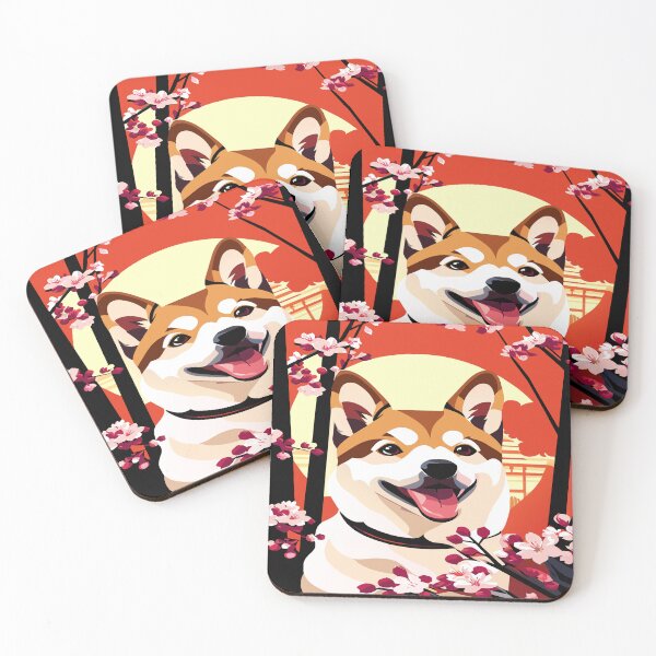Item preview, Shiba Inu Among Cherry Blossoms  designed and sold by CutesyKoala.