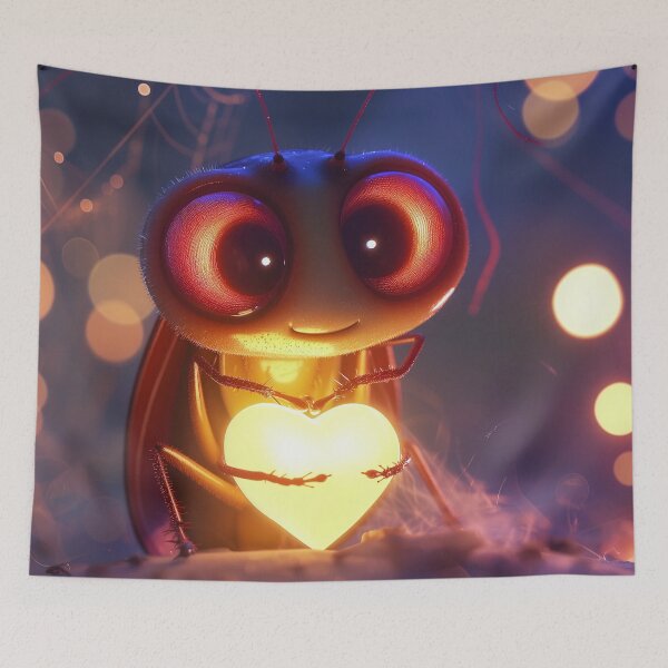 Item preview, A cute cockroach and its little illuminated heart designed and sold by Fantasyplus.