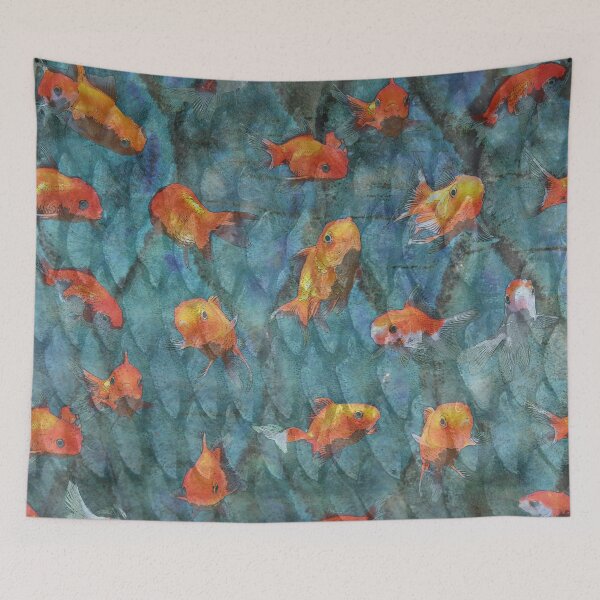 Item preview, Modern Abstract Colorful Fish Art designed and sold by Cuteanimalgifts.
