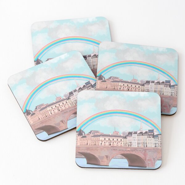 Item preview, Rainbow over Ile de la cité, Paris (seamless design) designed and sold by QuirkyArtz.