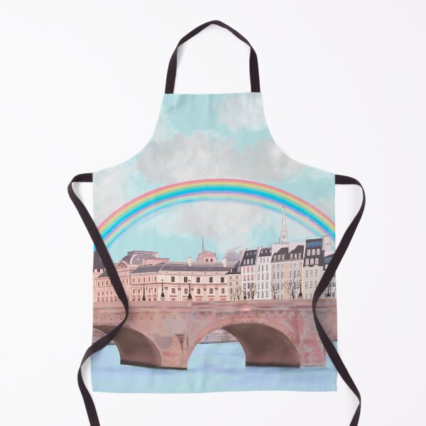 Item preview, Rainbow over Ile de la cité, Paris (seamless design) designed and sold by QuirkyArtz.