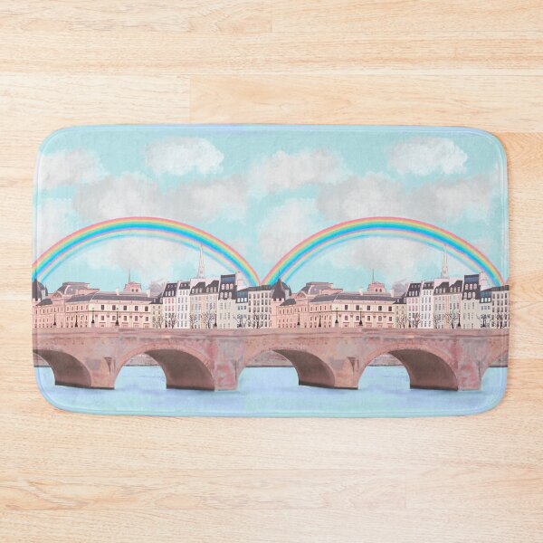 Item preview, Rainbow over Ile de la cité, Paris (seamless design) designed and sold by QuirkyArtz.