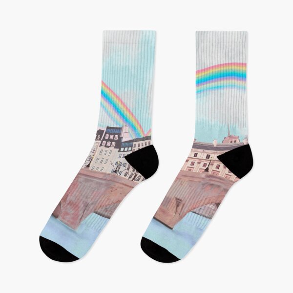 Item preview, Rainbow over Ile de la cité, Paris (seamless design) designed and sold by QuirkyArtz.