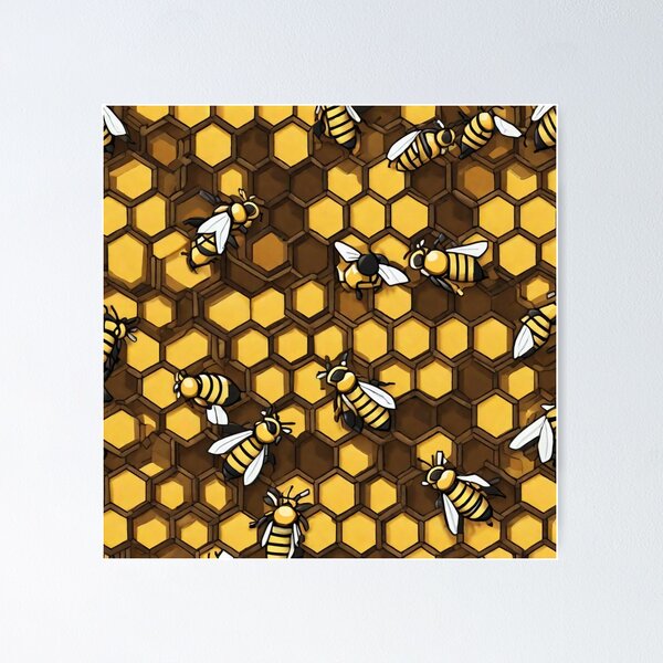 Item preview, cartoon bees in a hive! designed and sold by CTC3.