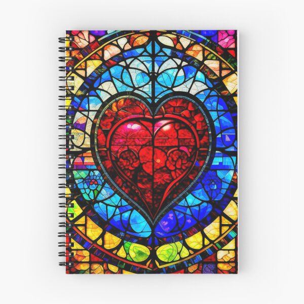 Item preview, Cathedral Stained Glass Window Heart designed and sold by HippieFarms11.