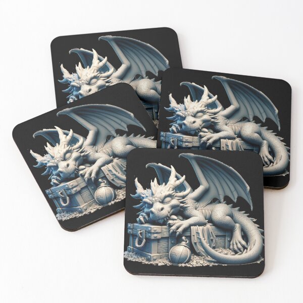 Item preview, dragon sleeping on treasure designed and sold by JoeDusosky.