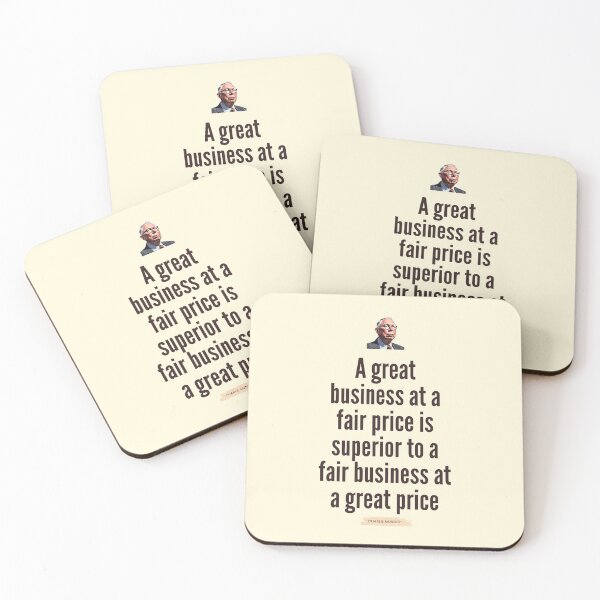 Item preview, A great business at a fair price is superior to a fair business at a great price, Charlie Munger Quote - For light background designed and sold by VarnaChitra.