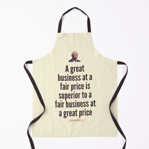 Item preview, A great business at a fair price is superior to a fair business at a great price, Charlie Munger Quote - For light background designed and sold by VarnaChitra.