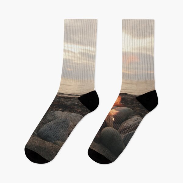 Item preview, Rocky Campfire In Black Sand Beach designed and sold by RelaxingEscapes.