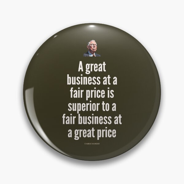 Item preview, A great business at a fair price is superior to a fair business at a great price, Charlie Munger Quote  For Dark Background designed and sold by VarnaChitra.