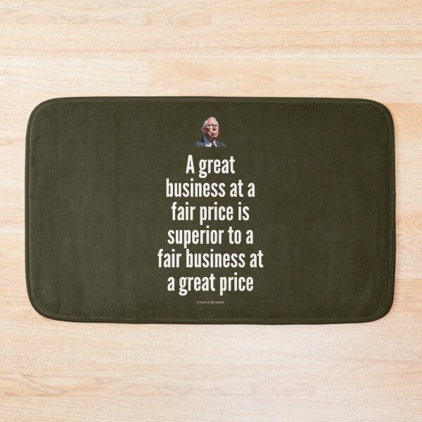 Item preview, A great business at a fair price is superior to a fair business at a great price, Charlie Munger Quote  For Dark Background designed and sold by VarnaChitra.