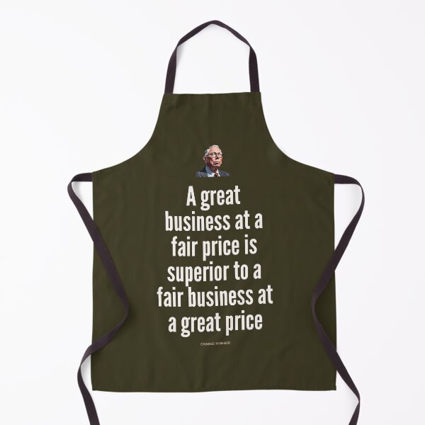 Item preview, A great business at a fair price is superior to a fair business at a great price, Charlie Munger Quote For Dark Background designed and sold by VarnaChitra.