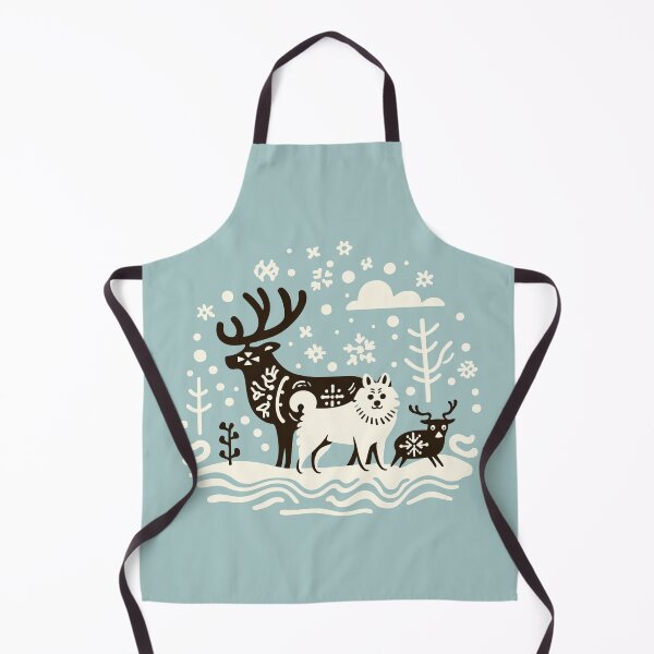 Item preview, Finnish Lapphund Reindeers Herder, Folk Style Illustration designed and sold by printmala.