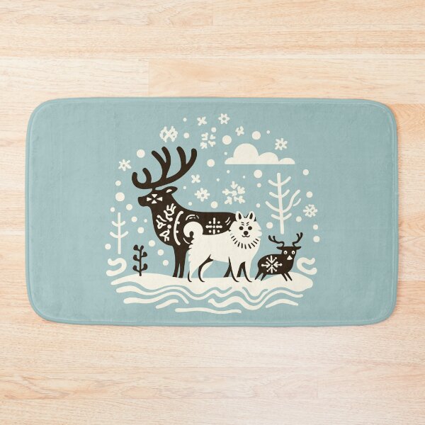 Item preview, Finnish Lapphund Reindeers Herder, Folk Style Illustration designed and sold by printmala.