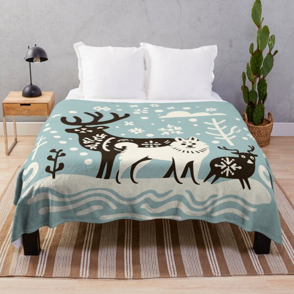 Item preview, Finnish Lapphund Reindeers Herder, Folk Style Illustration designed and sold by printmala.