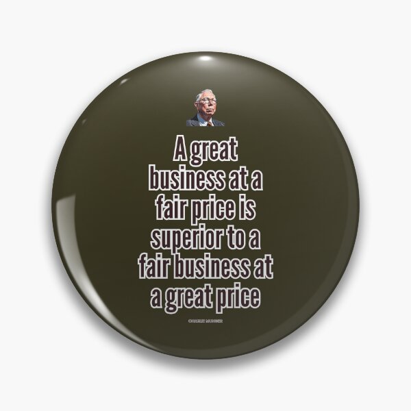 Item preview,  A great business at a fair price is superior to a fair business at a great price, Charlie Munger Quote Variation  designed and sold by VarnaChitra.