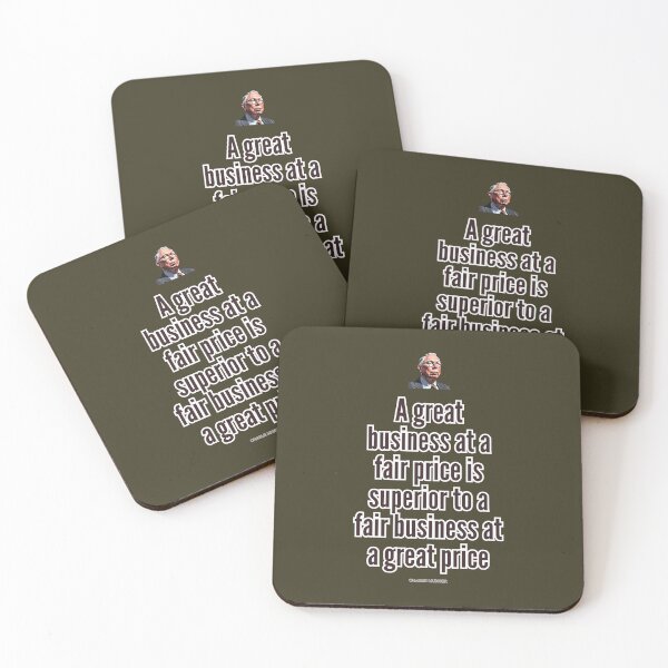 Item preview,  A great business at a fair price is superior to a fair business at a great price, Charlie Munger Quote Variation  designed and sold by VarnaChitra.