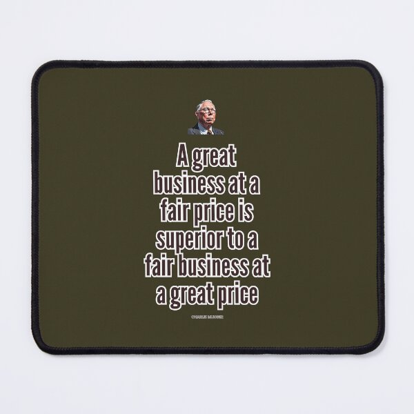 Item preview, A great business at a fair price is superior to a fair business at a great price, Charlie Munger Quote Variation designed and sold by VarnaChitra.