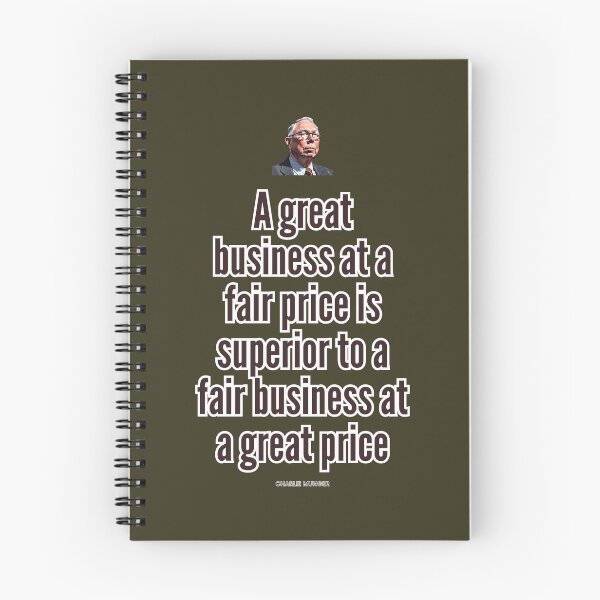 Item preview, A great business at a fair price is superior to a fair business at a great price, Charlie Munger Quote Variation designed and sold by VarnaChitra.